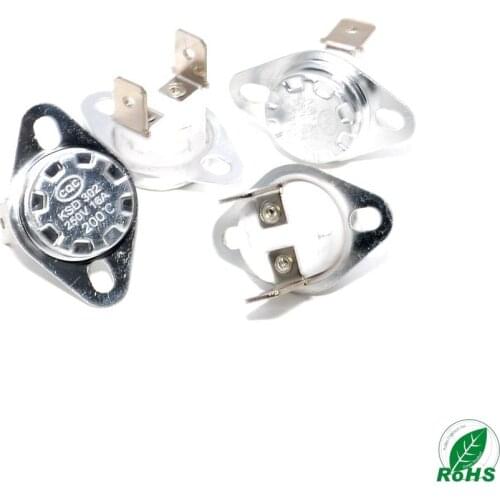 100PCS 80 degrees Normally Closed/Open Ceramic Temperature Switch KSD301/302 16A 250V