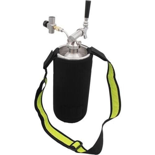 128oz/4L SS Mini Keg Dispenser Portable Kegerator Kit Pressurized Growler Tap System Keeps Carbonation for Craft Beer Homebrew