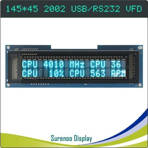 145.00*45.00MM 2002 20X2 202 USB / RS232 USB2LCD POS VFD Display LCD Module Screen Panel for LCD SmartIe / AIDA64
