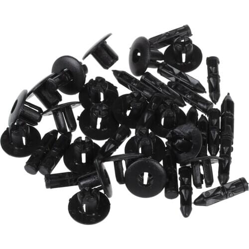 20 Pcs 7mm Hole Plastic Push Screw Rivet Fairing Panel Fixings Clips