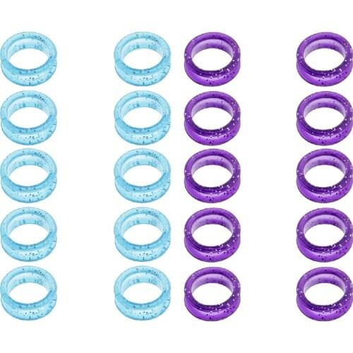 20x Barber Hair Shears Scissors Finger Rings Grips Inserts - Soft Rubber Ring High Quality & Environmental Soft Plastic
