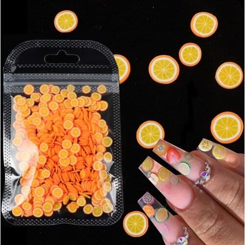 3D Fruit Slices Sticker Mixed Styles Polymer Clay Nail Manicure Nail Art Decoration DIY Designs Nail Soft Patch Beauty Decals