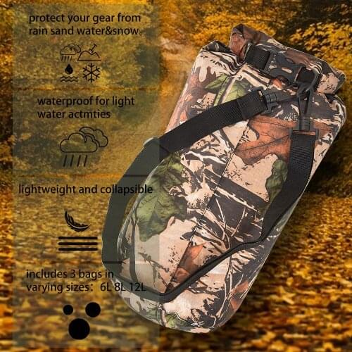 3pcl/lot Outdoor Drifting River Tracing Articles Moisture Proof Dry Waterproof Shoulder Compression Camping Edc Survival Tool