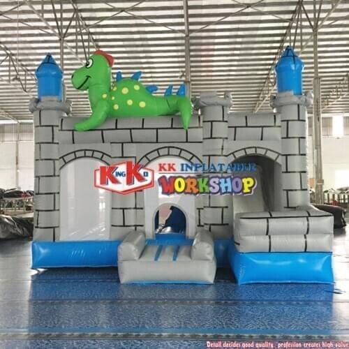 Cheap Inflatable Dinosaur Castle Bouncer With Slide Combo For Kids Play Center