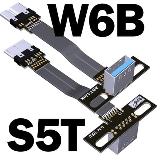 Aerial FPV PTZ USB 3.0 Micro-B to Type-A Elbow Male To Female OTG Flexible Flat Ribbon Cable FFC Cable For PC AV Multicopter