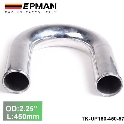 2pcs/unit 57mm 2.25" 180 Degree Aluminum Turbo Intercooler Pipe Tube piping L:450 mm For Audi TT/S3/For EP-UP180-450-57