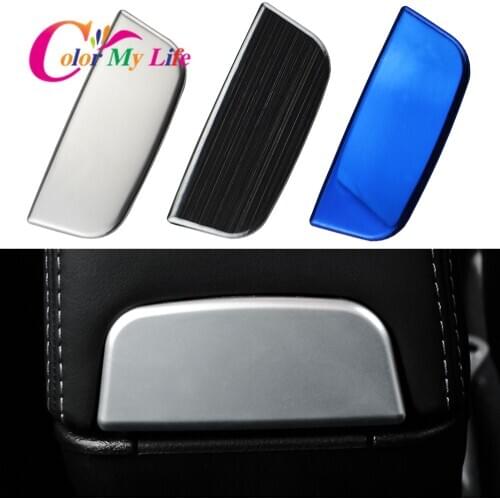 Color My Life Stainless Steel Car Armrest Box Rear Panel Cover Trim Back Sticker for Nissan Kicks 2017 - 2021 Accessories