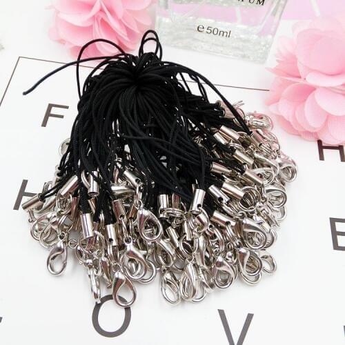 Big Sale 20pcs Straps ropes wire thread Key Ring Hooks charms for jewelry findings materials/sets lobster clasp coil key chain
