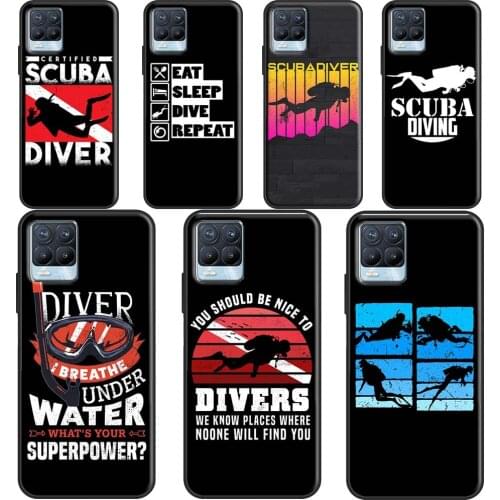 Scuba Diving Quote For OPPO Realme 8 Pro Q3 6 7 Pro GT Neo C3 C21 Case For OnePlus 9 8 Pro Nord 8T 9R Cover