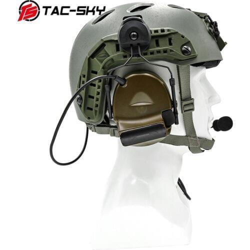 COMTAC II TAC-SKY COMTAC comtac ii helmet bracket ARC OPS-CORE track silicone earmuffs noise pickup military tactical headsetFG