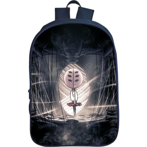 Action Game Hollow Knight Backpack Fashion Teens Backpack Boy Girl School Bags Cartoons Cosplay Bookbag Rucksack Travel Knapsack