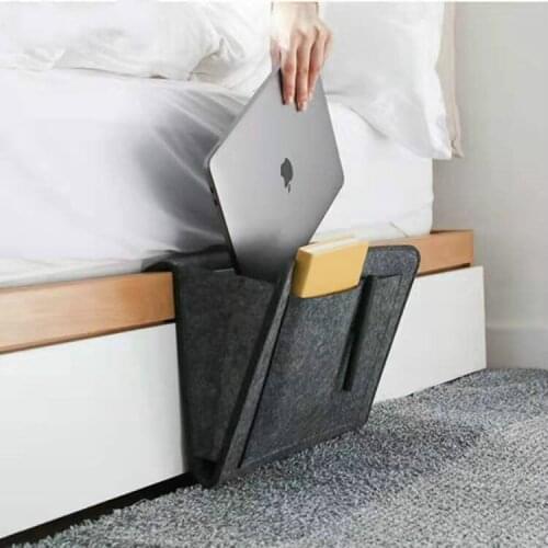 Felt bag bedside storage bag bedside remote control hanging bag household goods