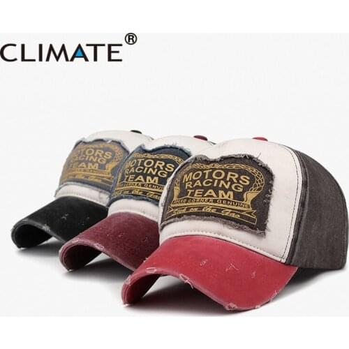 CLIMATE Motor Racing Team Baseball Cap Caps Motor Fan Men Cool Contrast Color Fashion Cap Cotton Jeans Hat Caps for Adult Men