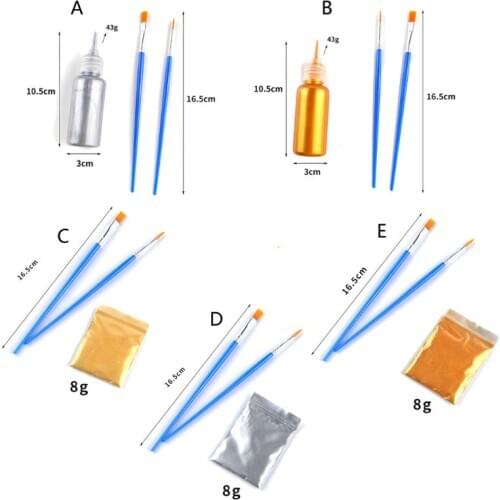 Metallic Resin Art Pigment Outline Drawing Paste Golden Powder Colorant Resin Dye Coaster Outline Paint Jewelry Making