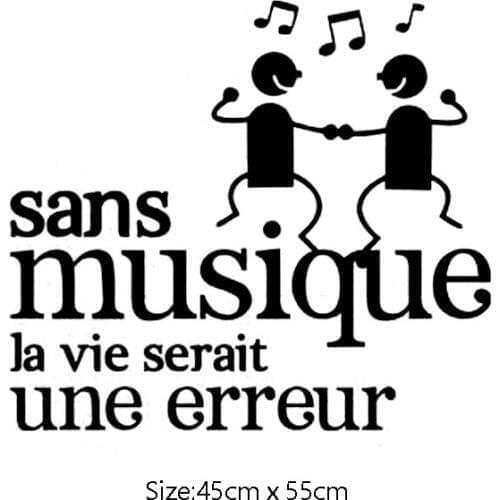 KUCADA sans musique wall sticker for home decoration living room decal removable wallpaper mural art decal decor WP3934