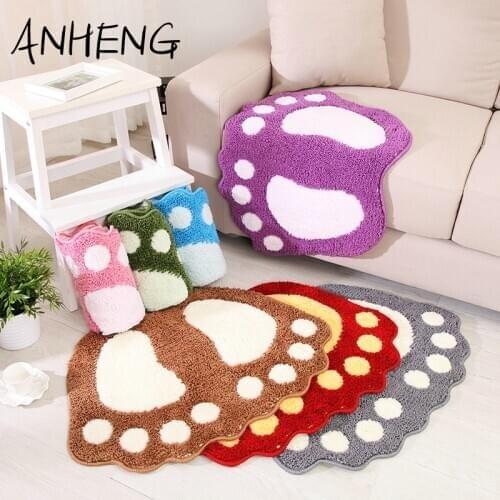 Feet Printed Bathroom Carpet Anti-Skid Floor Absorbent Water Soft Winter Mat Kitchen Floor Area Rug Doormat Dustproof Rugs