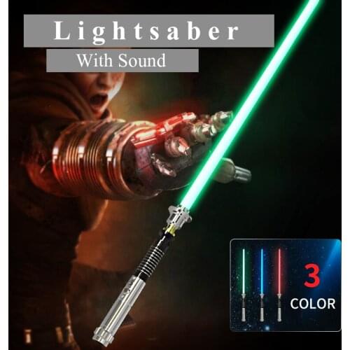 New 110cm Length Cosplay Lightsaber With Light Sound Led Red Green Blue Saber Laser New Upgrade Light Saber Toy Gift