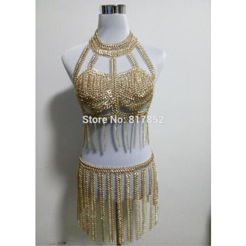 NEW STYLE FASHION WOMEN HARNESS Gold colour "8" CHAINS UNIQUE DESIGN BRA CHAINS BELLY WAIST BODY CHAINS JEWELRY 3 COLORS WRB06
