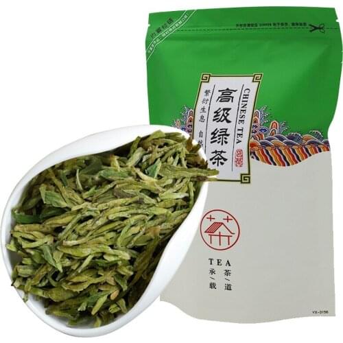 2021 Good Quality Dragon Well New Spring Long-jing Green Tea Famous Weight Lose Health Care Tender Aroma
