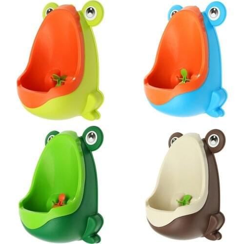 Baby Boy Toilet Training Frogs Children Sucker Stand Vertical Urinal Wall-Mounted Removable Kid Urinal Boys Pee Trainer Bathroom