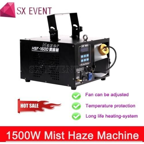 1500w Pro Mist Haze Machine Fog Machine Pro Morning Haze Machine DMX 512 Smoke Machine High Output Low Consumption Hazer for DJ