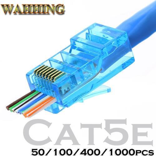 Rj45 Connector Cat5 Cat5e network connector 8P8C unshielded modular rj45 plug utp terminals have hole HY1538