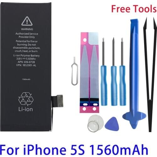Runtianjin Replacement mobile phone battery for iPhone 5S 1560mAh High Capacity Bateries Free Tools
