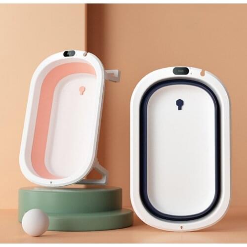 Newborn Baby Folding Bath Tub Baby Swim Tubs Bath Body Washing Portable Foldable Children Soft Pillow Non-Slip Safe Kid Bathtub