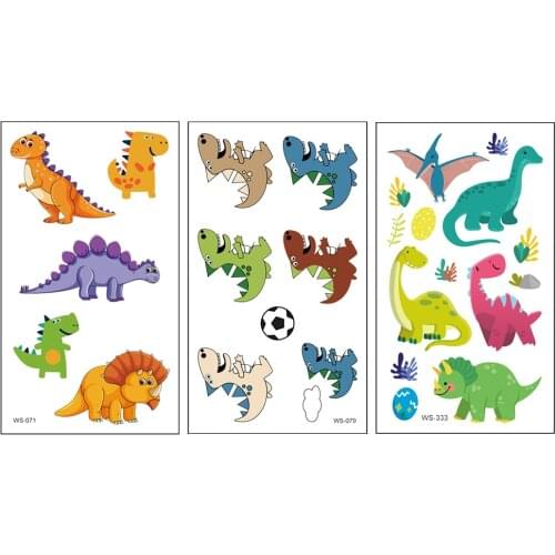Luminous Tattoo Stickers Waterproof Tattoos Kids Boys Glow Paste Dinosaur Sticker For Children Party Animal Sticker Body Art