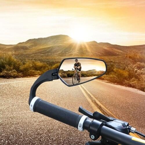 Bicycle Rearview Mirror Adjustable Stainless Steel Mirror Mountain Foldable Rod Blocking Rearview Mirror Riding Equipment