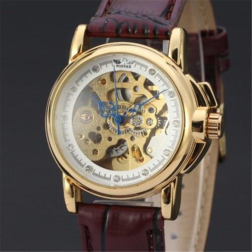 WINNER Female Women Wrist Watch Ladies Clock Automatic Mechanical Watches Classic Top Brand Luxury Classic Lover Clocks 090