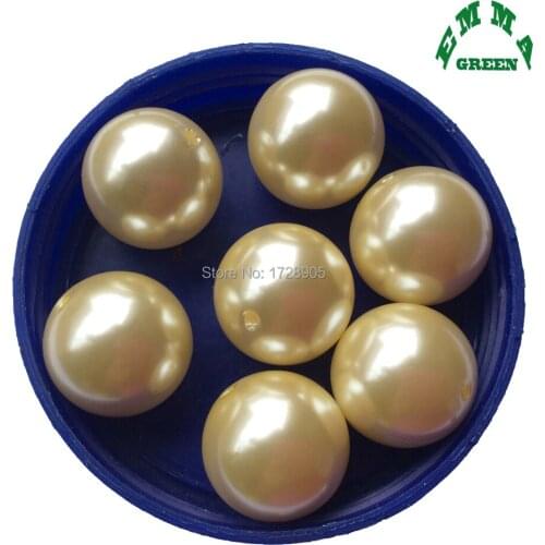Pearl Beads for Statement Necklaces Beige Bead 6mm to 30mm A61 Acrylic Bead Loose Beads for DIY Jewelry making Chunky Bead