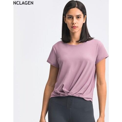 Women Sport Yoga T-shirt Gym Versatile Front Hem Pleated Workout Fitness Top Workout Short Sleeve Loose Gym Large Size Blouse