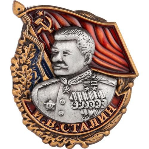 35* 30MM CCCP USSR Badge Soviet Emblem USSR Victory Stalin Military Vintage Red Banner Classics Communist WW II Medal Heroism