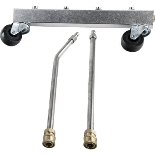 1 Set Pressure Washer Undercarriage Cleaner Under Car Wash with 45 Degree Angled Wand Stainless Steel Cold Water Pressure Washer