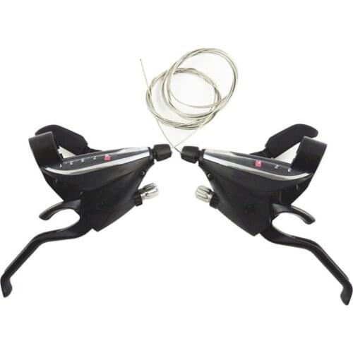 1Pair 24 Speed Bicycle Shifter Brake Conjoined Derailleurs Mountain Road Bike Cycling Disc Handle Shifter Levers For MTB