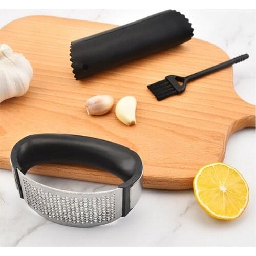 1pcs Stainless Steel Garlic Press Manual Garlic Mincer Chopping Ginger Garlic Tools Curve Fruit Vegetable Tools Kitchen Gadgets