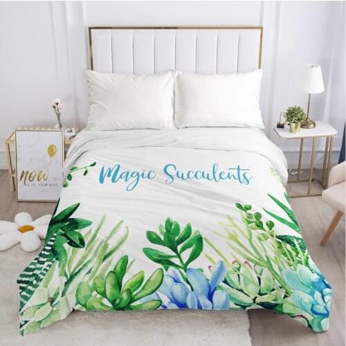1pc Luxury Duvet cover Quilt/Blanket/Comfortable Case Single Double Queen King Size Bedding 140x200 240x220 200x200 Magic cactus