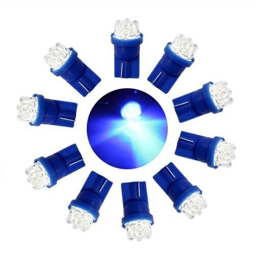 10 x T10 6 LED Car Parking Lights Interior Lights License Plate Light Blue 24V