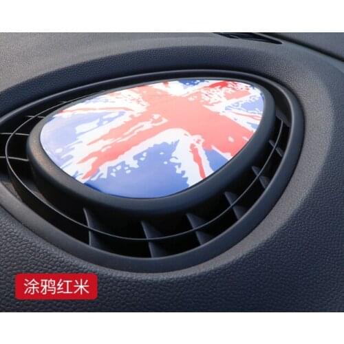 3D Glue Decal for Central Air Outlet MIN Windshield Mouth Modification Stickers Graffiti Red Union Jack Car Accessories