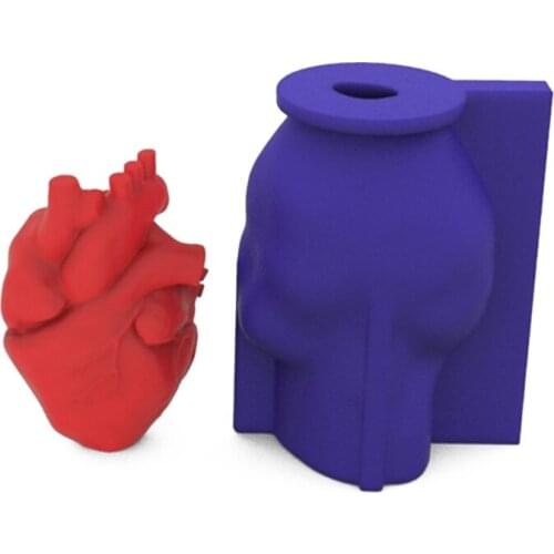3D Heart Silicone Mold Candle Wax Soap Mold Handmade Resin Clay Plaster Epoxy Mould DIY Cake Chocolate Decoration