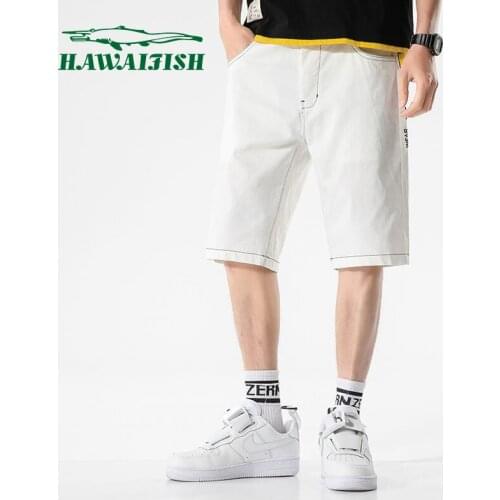 Hawaifish brand mens shorts hot sale Summer casual slim straight shorts male high quality fashion trend five-point pants men