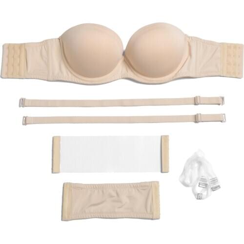 Bras For Women Sexy Lingerie Straps Backless Silicone Padded Push Up Bras Low Bra Everyday Strapless Wedding Underwear Underwire