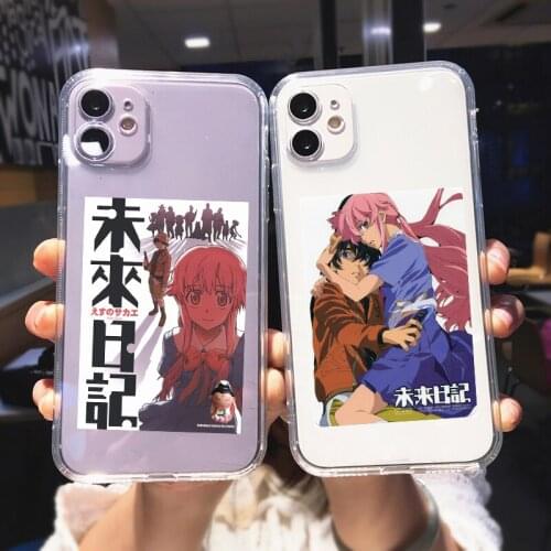 Japan Anime Future Diary Mirai Nikki Phone Case For iPhone 12 11 Pro MAX XR XS SE20 X 7 8 6Plus Transparent Soft TPU Cover Shell
