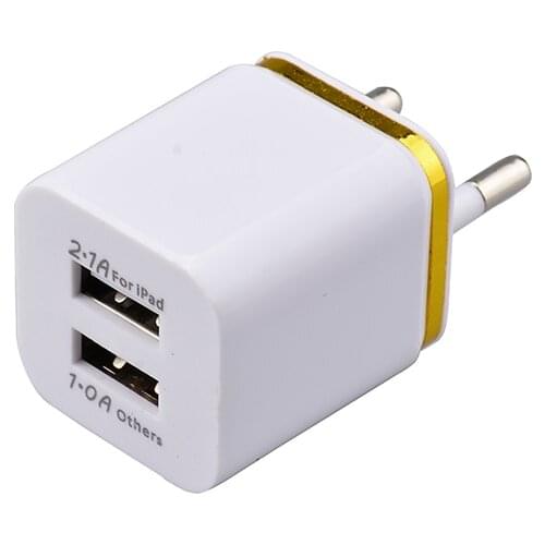 Colorful 2A+1A US/EU Plug AC Power Adapter Home Trave Wall 2 Port Dual USB Charger for IPhone for Samsung HTC 500pcs/lot