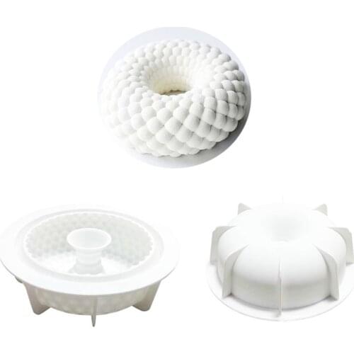 Eco-Friendly Doughnut Shaped Silicone Resin Mousse Cake Mold Jelly Pudding Molds Chocolate Mould Ice Mold Kitchen Accessories