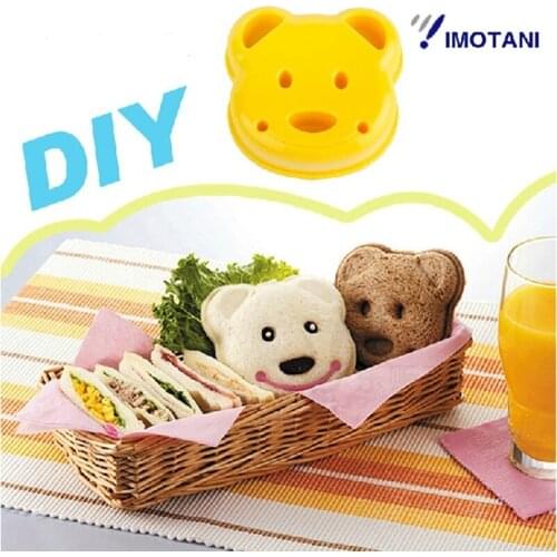 Little Bear Shape Sandwich Mold Bread Biscuits Embossed Device Cake Mold Maker DIY Mold Cutter Bar Kitchen Breakfast Accessories