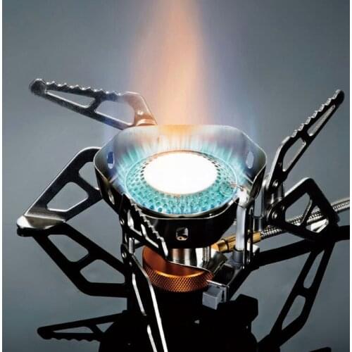 Outdoor Camping Wildfire Fission Gas Burner, Picnic Grill with FMS, Enhanced Wind, 105