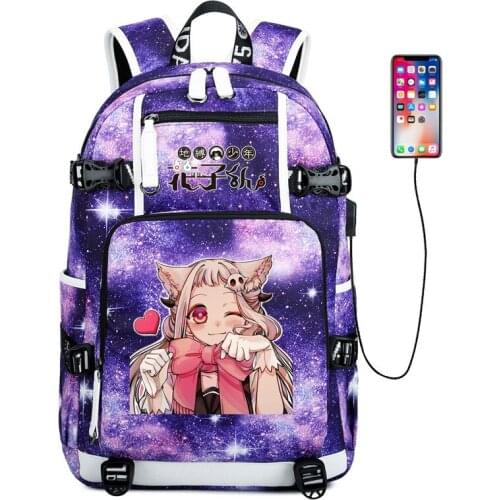 Toilet bound Hanako kun travel bag School Bag Hanako Kun usb charging canvas shoulder bag Teenager Backpack Laptop bag