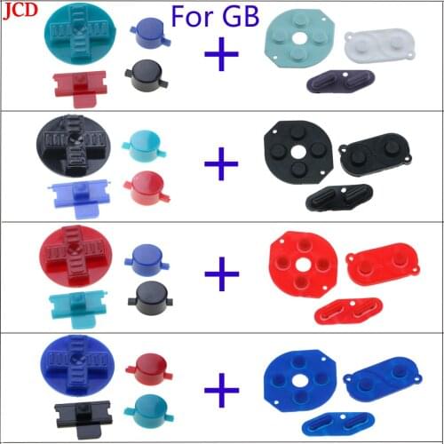 JCD 10 Set Juego de botones conductivos de goma para GameBoy Classic, botones DiIY de reemplazo para GB DMG A B